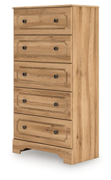 Aleaport Chest side angle view showing drawer knobs
