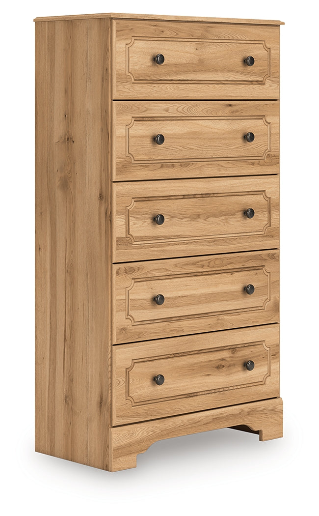 Side angle view of Aleaport Chest showing structure