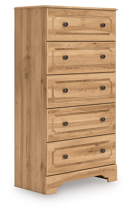 Side angle view of Aleaport Chest showing structure