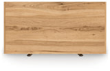 Top view of Aleaport Chest with oak grain finish