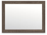 Kendanport Brown bedroom mirror head-on view