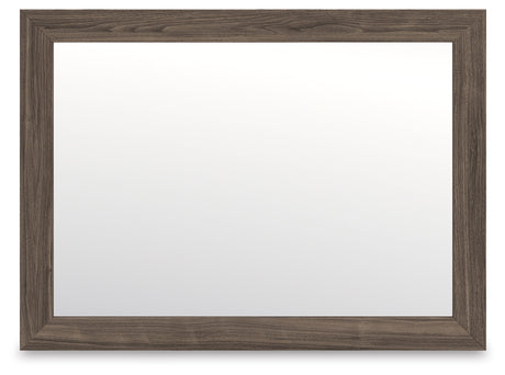 Kendanport Brown bedroom mirror head-on view
