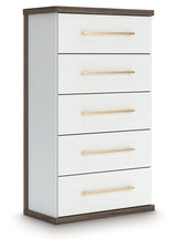 Angled side view of Kendanport Chest of Drawers