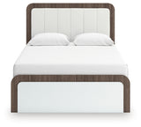 Back view of Kendanport Queen Upholstered Bed panel bed