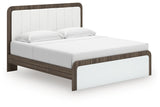 Kendanport King Bed Angled View with LED Headboard Lit
