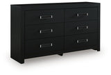 Maeling Black Dresser angled view