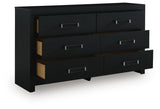 Maeling Black Dresser angled view