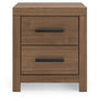 Broachmyn Auburn Nightstand front view with drawers closed