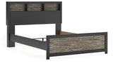 Front corner angle of Broachmyn Bookcase Bed showing texture and finish