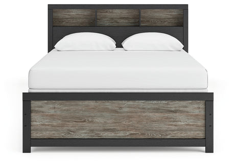 Head-on front view of Broachmyn Queen Bookcase Bed