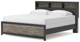 Broachmyn King Bookcase Panel Bed lit detail