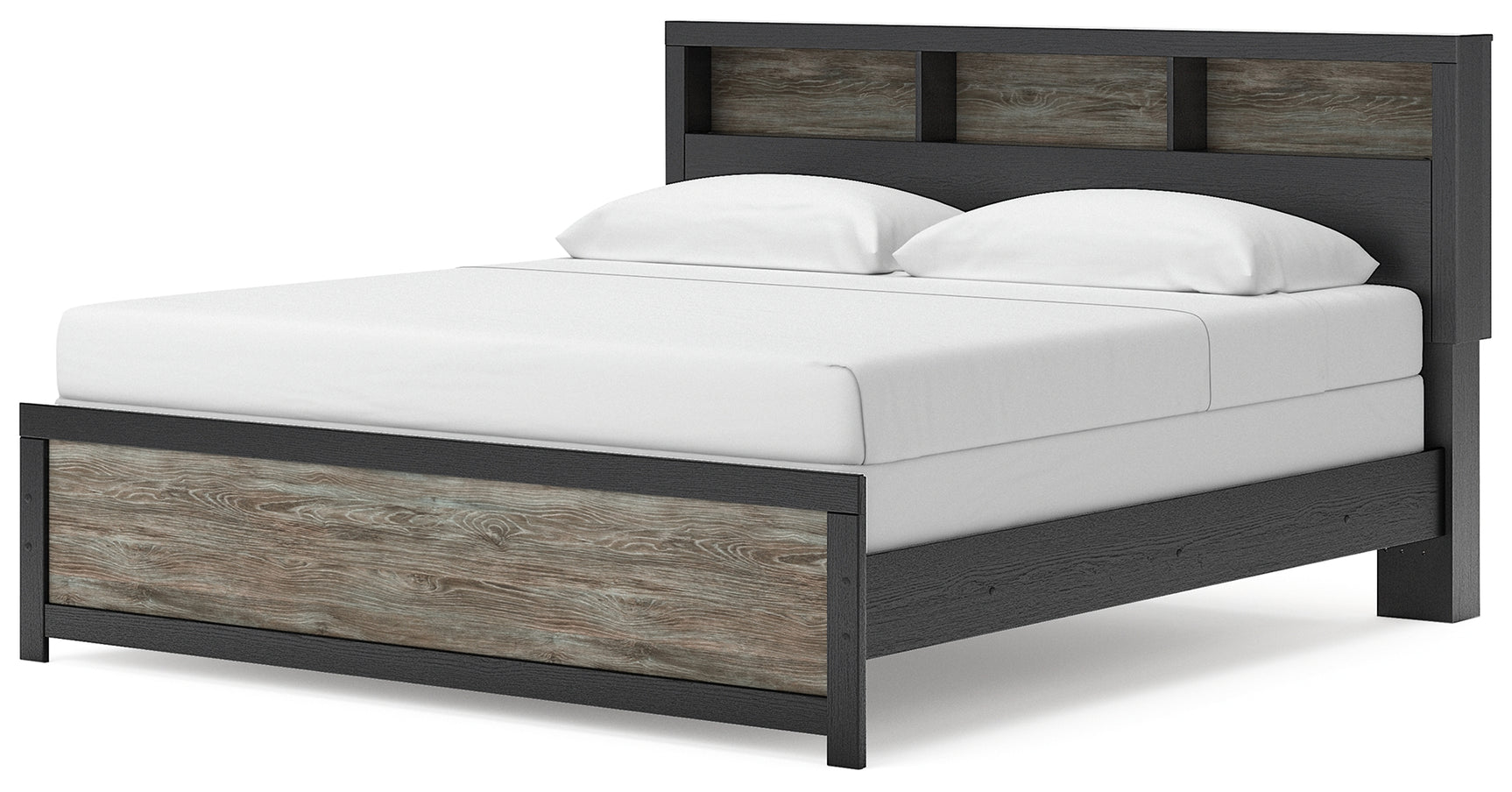 Broachmyn King Bookcase Panel Bed lit detail