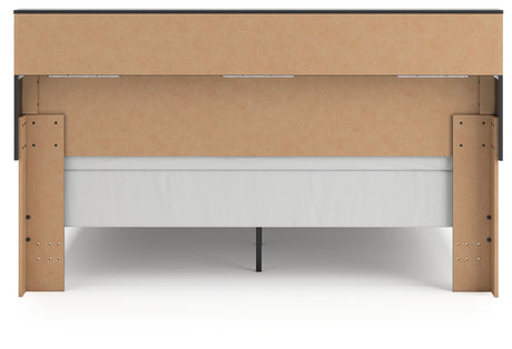 Broachmyn King Bookcase Panel Bed side alternate angle