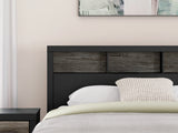 Broachmyn King Bookcase Panel Bed detailed headboard