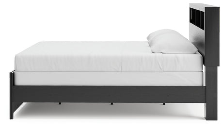 Broachmyn King Bookcase Panel Bed side view