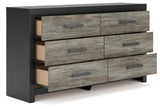 Broachmyn dresser angled side view with one drawer open