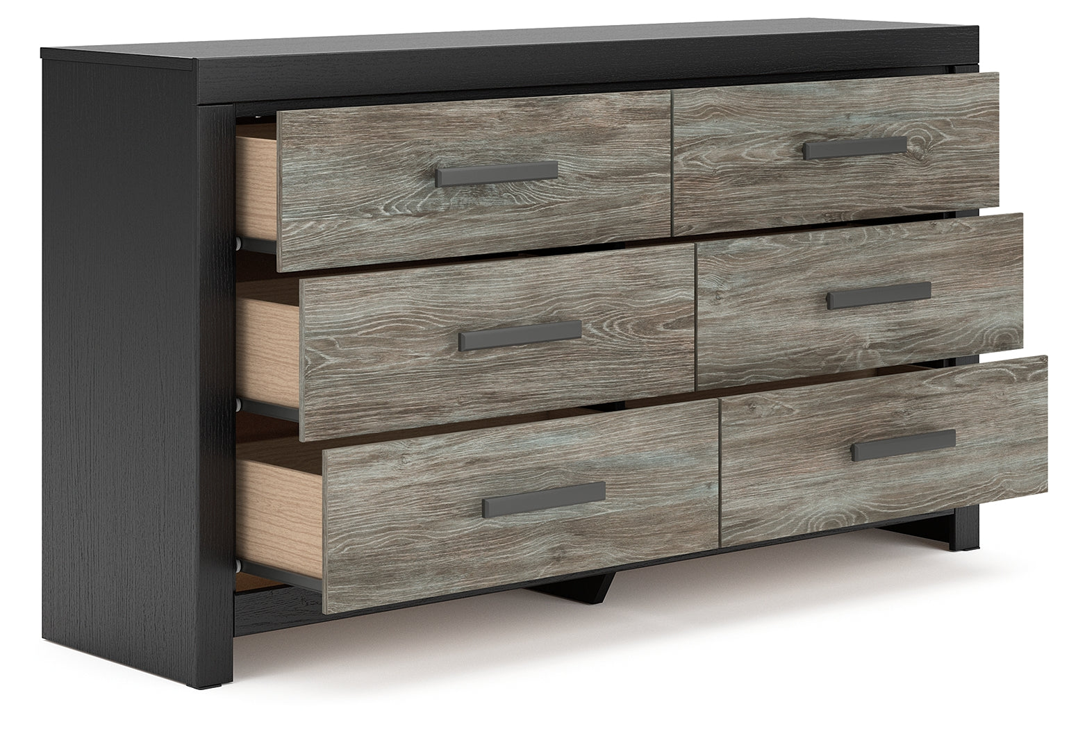 Broachmyn dresser angled side view with one drawer open