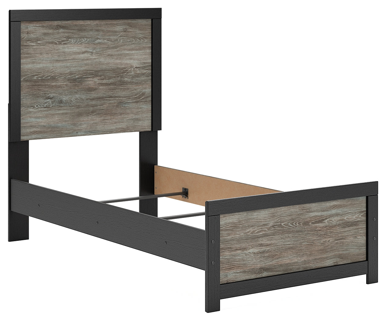 Broachmyn Black/Gray Twin Panel Bed