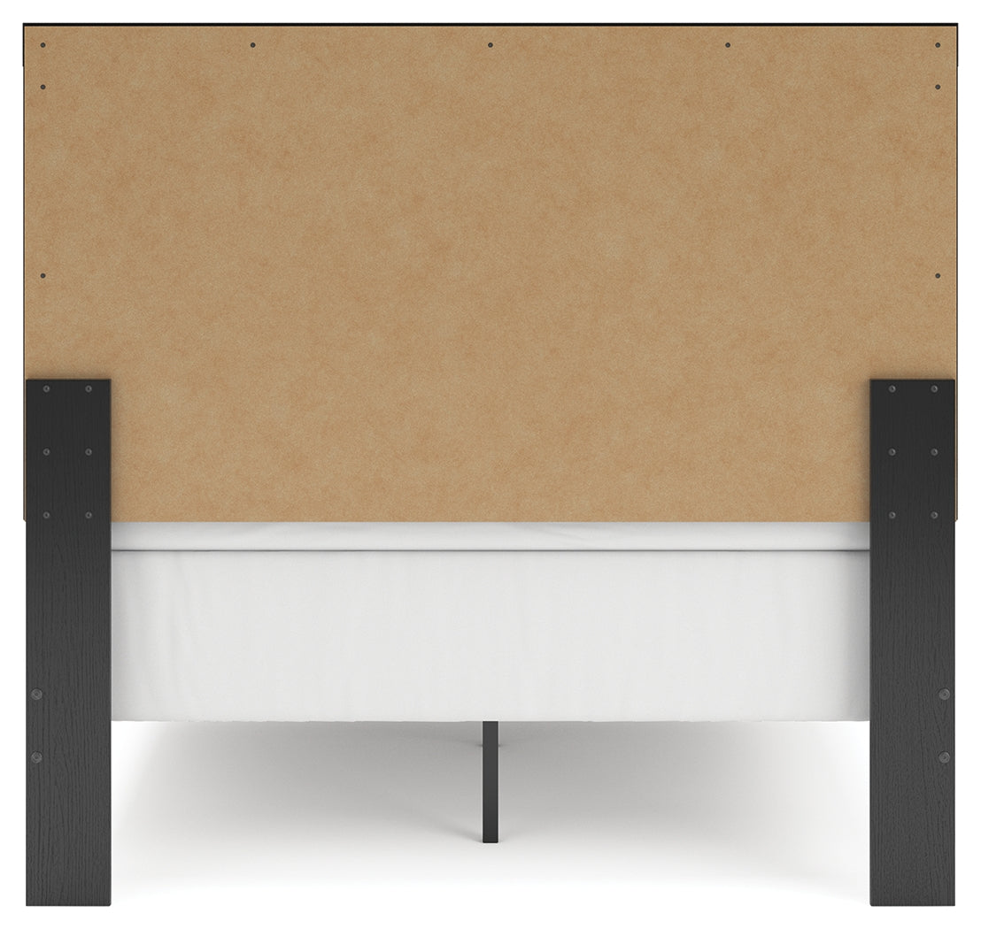 Broachmyn full panel bed rear view showing construction details