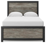 Broachmyn full panel bed head-on view with panel headboard