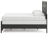 Broachmyn full panel bed alternate side angle with warm gray finish