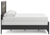 Broachmyn full panel bed side profile in black and gray finish