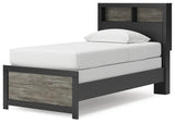 Broachmyn twin bookcase bed alternate angled view