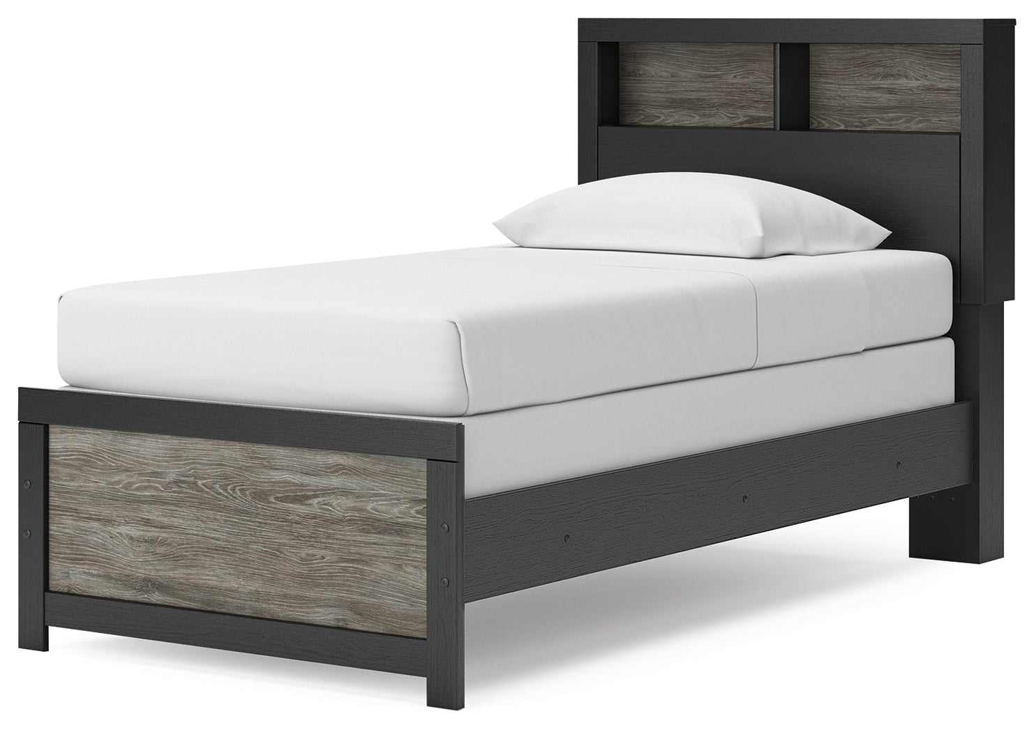 Broachmyn twin bookcase bed alternate angled view