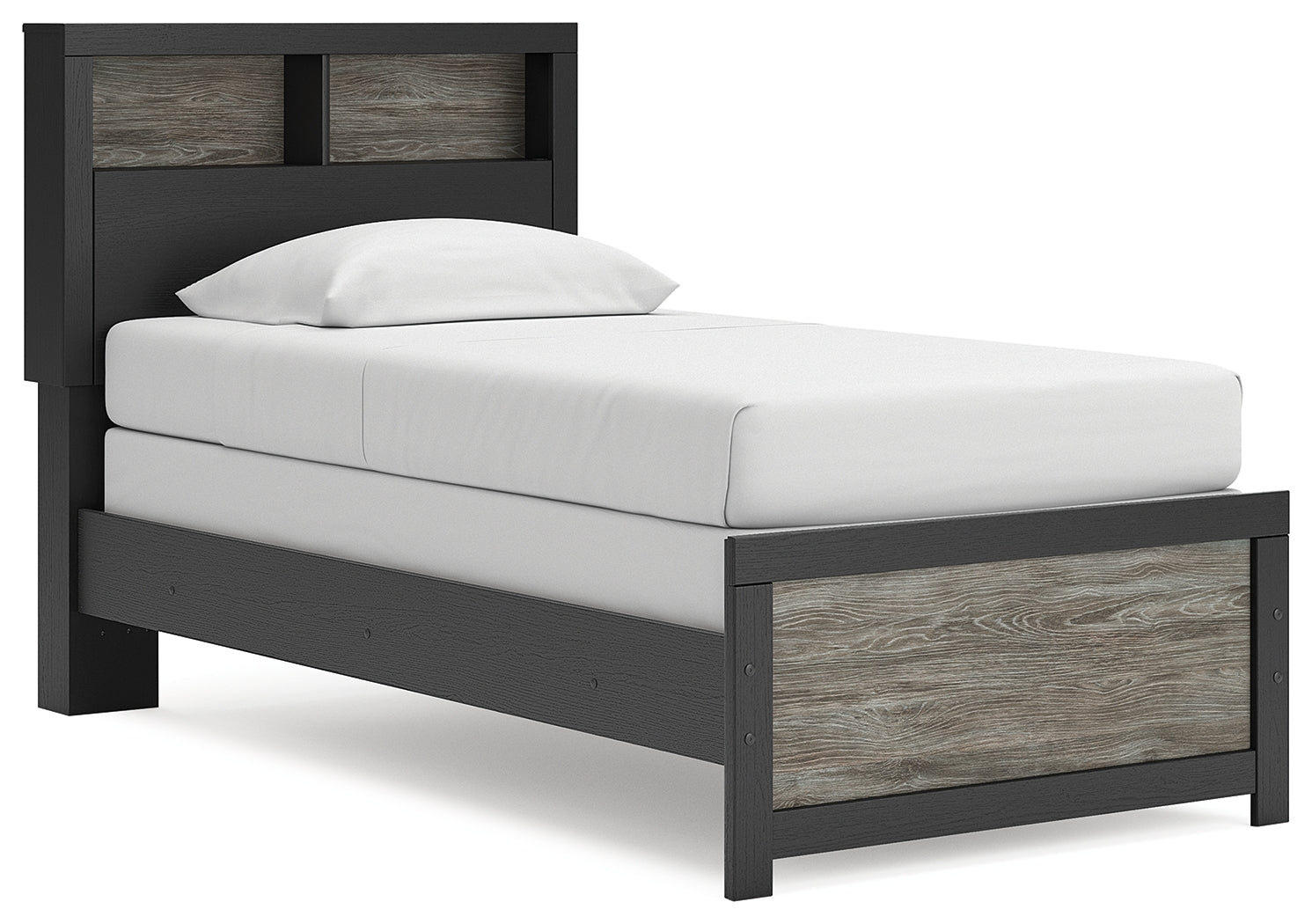 Broachmyn twin bookcase bed side view