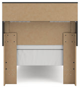 Broachmyn twin bookcase bed back panel