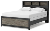 Broachmyn queen bookcase bed alternative angle showing headboard