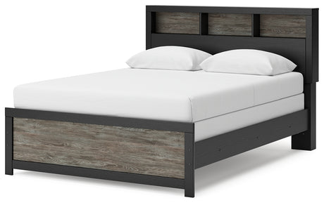 Broachmyn queen bookcase bed alternative angle showing headboard