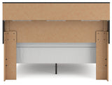 Broachmyn queen bookcase bed back view showing panel footboard