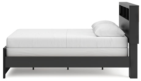 Broachmyn queen bookcase bed side alternate angle