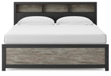 Broachmyn King Bookcase Bed headboard front view showing cubbies