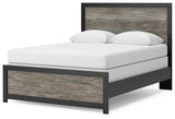 Alternative angled side view of Broachmyn Queen Panel Bed