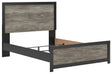 Broachmyn Queen Panel Bed angled view showing headboard and footboard
