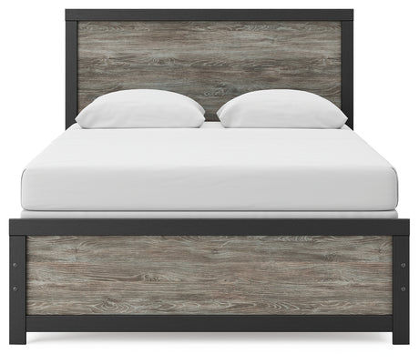 Front on view of Broachmyn Queen Panel Bed headboard