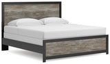Broachmyn King Panel Bed angled view with footboard