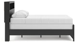 Side view of Broachmyn full bookcase bed