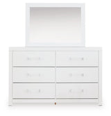 Maeling Dresser head-on view with mirror attached