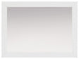 Maeling matte white bedroom mirror head-on front view