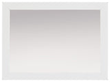 Maeling matte white bedroom mirror head-on front view