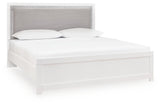 Maeling King Upholstered Panel Bed angled view