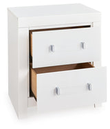 Maeling nightstand side angle open drawers
