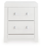 Maeling nightstand front view with drawers open