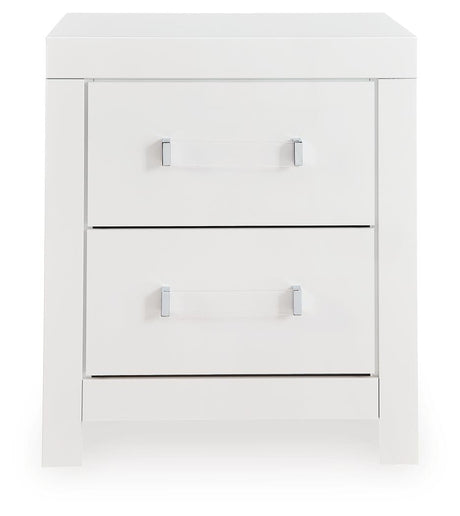 Maeling nightstand front view with drawers open