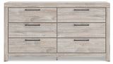 Broachmyn Gray Dresser close-up of oak grain finish