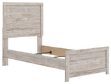 Broachmyn Gray Twin Panel Bed side angle