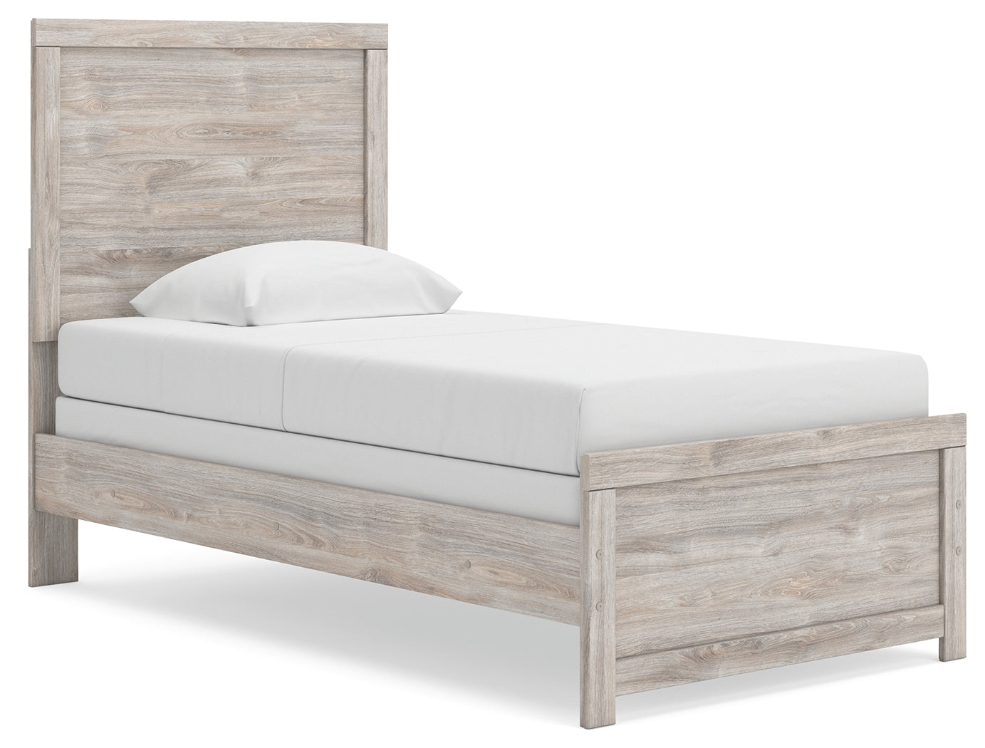 Broachmyn Gray Twin Panel Bed angled view